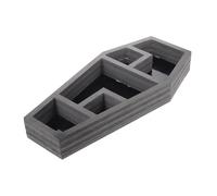 Tofficu Organizer la Conservazione a Forma di Bara Nera in Plastica, Leggero e Appeso alla Parete, per Decorazioni Horror in Stanze e Feste Gotiche