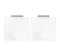 Tofficu Palette Cosmetiche Acriliche Portatili 2 Pezzi, Tavolozze Ergonomiche Trasparenti per Miscelazione Trucco, Palette da Salone Leggere per Fondotinta, Rossetti e Ciprie, Facile