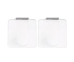 Tofficu Palette Cosmetiche Portatili Acriliche Transparenti 2 Pezzi Palette da Salone Ergonomiche per Trucco Miscelazione Fondotinta e Rossetti Leggere per Uso Professionale e Personale