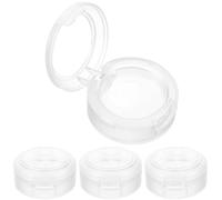 Tofficu Palette di Ombretti Piccole in Plastica, 4 Cialde Vuote per Trucco Compatte e Leggere, Vaschette per Cosmetici Portatili Adatte a Rossetto e Balsamo, per Trucco in Viaggio e Uso
