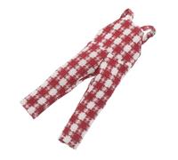 Tofficu Pantaloni con Bretelle a Motivo a Scacchi Costume Festivo in Tessuto Traspirante per Gioco di Ruolo e Feste