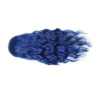 Tofficu Parrucca Lunga Ondulata Blu per Donna in Filo Resistente al Calore Intreccio a Mano e Separazione Invisibile, per Feste e Cosplay Halloween