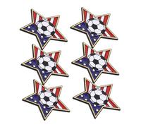 Tofficu Pezzetti di Collana a Stella Disegno della Bandiera Nazionale 6pezzi Accessorio Versatile per Partite di Calcio e Viaggi