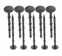 Tofficu Picchetti da Giardino in Plastica Neri 20 Cm Set da 20 Pezzi Picchetto di Tela da Terra per Giardinaggio Chiodi da Giardino Resistenti per Fissaggio Telo Pacciamatura