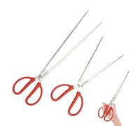 Tofficu Pinze Lunghe per Pesci e Granchi 2 Pezzi Inossidabili Impugnatura Antiruggine Apertura Larga per Barbecue Picnic e Raccolta Rifiuti