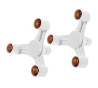 Tofficu Portalampada E27 a Tripla Testa, Presa di Conversione per Luci a Led, Adattatore Isolato Resistente al Calore, per Uso Domestico, Set da 2 Pezzi