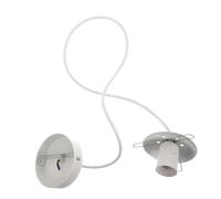 Tofficu Portalampada Sospeso E27 in Pvc e Ferro, Adattatore Luce Sostenibile per Lampadine a Vite Standard, Accessorio Elettrico per Casa Facile Installazione e Base Media, Compatibile