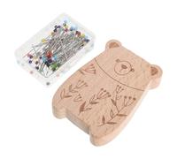 Tofficu Portaspilli Magnetico a Forma di Gatto con 100 Spilli a Testa in Plastica, Organizer per Aghi da Cucito e Quilting, Contenitore Compatto per Lavori Artigianali Domestici