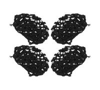 Tofficu Retine per Chignon con Strass Acrilici 4 Pezzi Nero per Ballerine, Copricapo Elegante, Accessori per Chioma da Danza Classica e Saggi