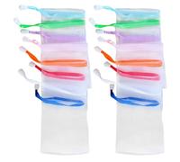 Tofficu Sacchetto Rete Schiumogena per Sapone 30 Pezzi, Porta Saponetta Salvaspazio Cordino, Crea Schiuma Soffice per Pulizia Viso e Corpo Sotto la Doccia Colore Casuale