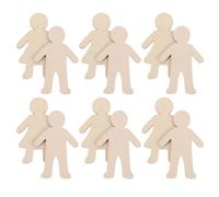 Tofficu Sagome di Persone in Legno da Dipingere 20 Pezzi per Lavoretti e Bambine, Forme Artigianali per Progetti Fai da Te Creativi e Decorazioni in Legno, Materiali per Attività
