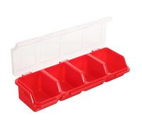 Tofficu Scatola delle parti delle viti mestiere organizzatore di bidoni con Organizzatore di perline compartimenti custodia per viti piccoli custodie organizzatore parziale plastica rosso