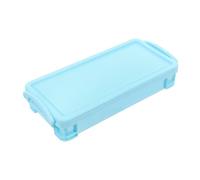Tofficu Scatola Portamatite Impilabile Capacità Organizer Rigido con Doppia Fibbia Contenitore per Matite Pennarelli e Pastelli Design Salvaspazio per Scrivania Ufficio e Scuola
