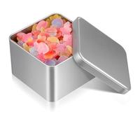 Tofficu Scatola Quadrata in Metallo Coperchio per tè Nero e Oolong, Contenitore Portatile per Bustine di tè, per Conservare Dolci e Regali