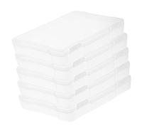 Tofficu Scatole Portafoto 5 Pezzi 20x14,5x3 Cm in Plastica Pp Bianca, Custodie Porta Biglietti D’auguri e Componenti Elettronici, Organizer Per Conservazione Foto e Gioielli, Per Casa e Ufficio