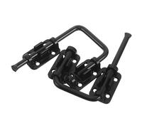 Tofficu Serratura per Porta Scorrevole con Chiavistello Regolabile 2 Pezzi, Catenaccio di Sicurezza in Acciaio Temprato Nero per Porte Interne, Blocco Anti-sollevamento Adatto