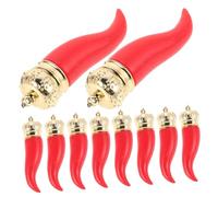 Tofficu Set 10 Pezzi Ciondoli Artificiali Peperoni Rossi 7 Cm in Plastica Leggera Per Decorazioni Fai Da Te Orecchini Braccialetti Collane Artigianato Festa Buona Fortuna