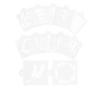 Tofficu Set 12 Stencil per Decorare Torte e Pane a Lievitazione Naturale, Stencil per Biscotti Disegni Unici in Pet, Accessori per Decorazioni Rapide di Dolci e Prodotti da Forno per