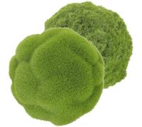 Tofficu Set 2 Palline di Muschio Artificiale Decorativo in Plastica ed Espanso, Ornamenti di Muschio per Composizioni Floreali Fai da Te, Adatte per Decorazione Casa, Giardino, Matrimoni