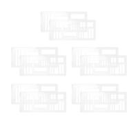 Tofficu Set da 10 Stencil Acrilici Riutilizzabili per Diario e Calendario, Modelli Flessibili per Planner e Checklist, Accessori per Scrapbooking e Creazione Artigianale