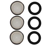 Tofficu Set Da 3 Filtri Per Aeratore Rubinetto in Ottone, Limitatore Di Flusso Nucleo Filtro Interno, Accessori Di Ricambio Per Cucina e Bagno Guscio in Acciaio Inox Resistente e Risparmio Idrico