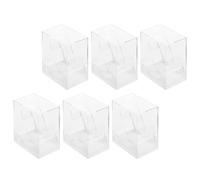 Tofficu Set da 6 Custodie Porta Orologi Trasparenti Quadrate Supporto Interno, Scatole Espositive Leggere e Resistenti, per Conservare Orologi e Gioielli in Viaggio a Casa