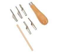 Tofficu Set di 1 Coltello da Intaglio in Acciaio Inox e Legno per Pittura Artistica, per Sfumare e Miscelare, per Decorazioni Murali e Dipinti D'arte