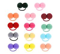 Tofficu Set di 14 Pezzi Elastici per Chioma Palline in Peluche, Accessori Facili da Indossare per Ragazzo Ragazza, Adatti per Chioma Sottili o Spessi, la Scuola Colore Casuale