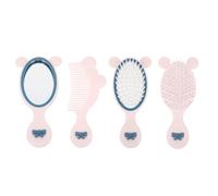Tofficu Set Pettine e Specchio Portatile per Bambina, Plastica Bianca | Viaggio e Uso Domestico, Design Delicato, Comodo da Impugnare, Resistente e Delicato Sul Cuoio Capelluto
