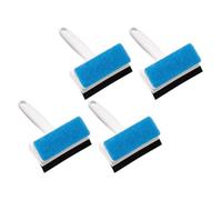 Tofficu Spazzola la Pulizia delle Pareti da Bagno e Finestre, Set 4 Pezzi Impugnatura Ergonomica e Spugna Flessibile per Piastrelle, Specchi e Vetri, Adatta per Superfici Delicate