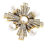 Tofficu Spilla da Donna Resistente All'usura e Non Facile da Rompere Stile Barocco Vintage in Metallo a Forma di Croce per Occasioni Formali e Feste di Compleanno