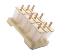 Tofficu Stampo per Ghiaccioli in Plastica Pp, Facile da Pulire e Antiaderente, per Gelati Fai-da-te nella Stagione Calda, Beige