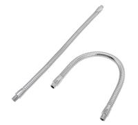 Tofficu Supporto Flessibile in Ferro Argento 2 Pezzi Tubo Snodato e Filettatura Esterna per Lampade LED Base a Rilascio Rapido, per Illuminazione Fai da Te