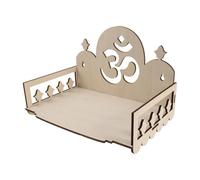 Tofficu Supporto per Preghiera in Legno Rustico Beige, Adatto per Uso Domestico da Tavolo, Montaggio a Parete per Statue e Lampade
