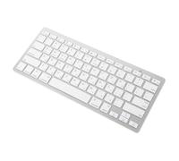 Tofficu Tastiera Wireless Ebraica Ultrasottile e Design in ABS per Computer Bianca Tasti a Basso Rumore e Facile da Trasportare per Ambienti Silenziosi