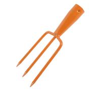 Tofficu Testa Forca da Giardino Professionale a 3 Denti in Acciaio Resistente, Attrezzo Portatile per Allentamento Terreno e Diserbo, Ricambio per Forcone da Fieno da 15 Cm per Uso