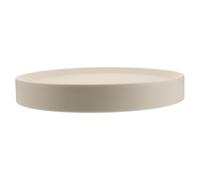 Tofficu Vassoio per Piante con Ruote, Tondo, Plastica Bianca 31,5 CM | Rotelle Nascoste, Base Rialzata, Raccoglie Acqua e Sporco, per Fioriere e Vasi in Casa