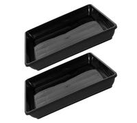 Tofficu Vassoio Quadrato per Piante, 2 Pezzi, Plastica Antigoccia, 35 CM (30 X 30 X 4,10 CM), Facile da Pulire, Adatto a Famiglie Stile di Vita Attivo