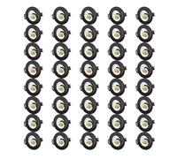 Tofisr Cornice Faretti LED da Incasso GU10 per cartongesso, Portafaretto da Incasso Rotondo Nero, Foro 55mm-70mm, Per 50mm LED e Alogeno, Portalampade GU10 Inclusi, Set di 40