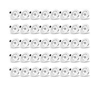 Tofisr Cornice Faretto Incasso Cartongesso GU10,Portafaretto da Incasso Rotondo Bianco,Faretti led da incasso per cartongesso incl.Portalampada GU10,Orientabili a 30°,Per 50mm LED e Alogeno,Set da 40