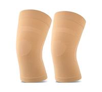 TOFLY Manicotto a Compressione per Ginocchio, Calze al Ginocchio per Uomo & Donna, Beige XXL