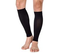 TOFLY Manicotto a Compressione per Polpaccio, 1 Coppia - Unisex, Gamba Calze a Compressione 20-30 mmHg per Shin Splint, Sollievo dal Dolore al Polpaccio, Gonfiore, Vene Varicose - maternità, Nero S