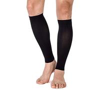 TOFLY Manicotto a Compressione per Polpaccio, 1 Coppia - Unisex, Gamba Calze a Compressione 20-30 mmHg per Shin Splint, Sollievo dal Dolore al Polpaccio, Gonfiore, Vene Varicose, maternità, Nero XXL