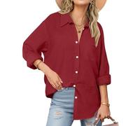 TOFOTL Abbigliamento Donna Intera I Miei Ordini Fatti Sexy Camicia Camicie Particolari Sportivo Flanella Maglia a Maniche Tre Quarti Moda Set Magliette Intime Donna 03-Vino L