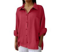 TOFOTL Abbigliamento Sportivo Donna Palestra Vacanze Verdi 1 Comode Basic Larga Completo Magliette Basic Maglia Lupetto Abito Camicia Estivo United Colors Camicia Estiva Donna 01-Rosso S