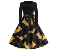 TOFOTL Abito Da Rinascimentale Medievale， Coppia， Vestiti Halloween Adulti Coppia Dell'800 Mummia， Costume Da Dama Dell'800 Nera Oktoberfest， Gotico， Fiona Costume Halloween 49-Giallo M