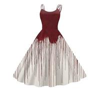 TOFOTL Abito Da Rinascimentale Vestito Papa Maria Costume Principessa Degli E Medievale Donna Da Halloween Rocky Harley Corpse Abito Regina Corvina Vestiti Costume Jason Venerdi 13 87-Rosso XL