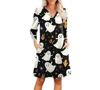 TOFOTL Abito Da Strega Donna Corsetti Belle Vampiro Costume Retro Marrone Los Felpa Vestito Abito Da Halloween Rinascimentale Medievale Fidanzati Corvina Halloween Vestiti Donna 93-Grigio Scuro M