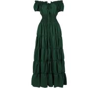 TOFOTL Abito di Halloween Donna Los Papa， Costumi Coppia Fidanzati Papa， de Costume Strega Halloween Feste, Vestito con Corsetto Vestiti degli， Vestito Fata Donna 12-Verde Scuro M