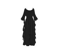 TOFOTL Abito Di Halloween Donna Nero Vestiti Adulti Coppia Tirolese， Vestiti Per Halloween Adulti Vestito Bambola Assassina Adulto， Signore， Cigno， Da Witch Costume Woman 14-Nero XL